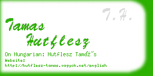 tamas hutflesz business card